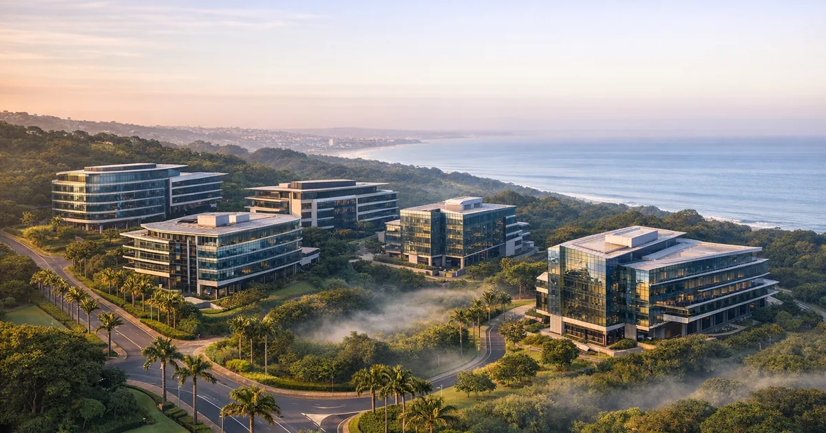 La Lucia Ridge office estate and surrounding commercial precinct served by SEO Durban